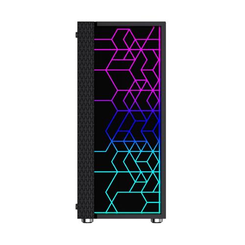 Carcasa Gembird Fornax 2500 ATX, iluminare aRGB, Middle Tower, Fara sursa (Negru)