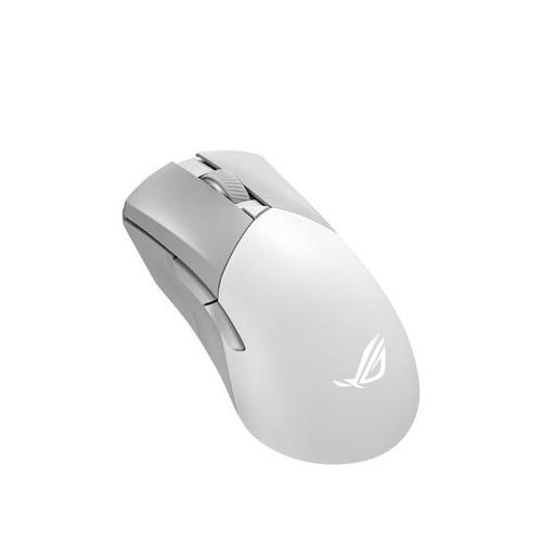 Mouse Gaming Wireless Asus ROG Gladius III AimPoint Moonlight White, Bluetooth/USB, iluminare LED (Alb)