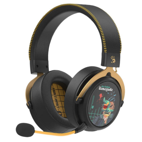 Casti cu microfon A4Tech MR595 Renegade Midnight, Bluetooth, Wired, Wireless 2.4Ghz Negru/Maro)
