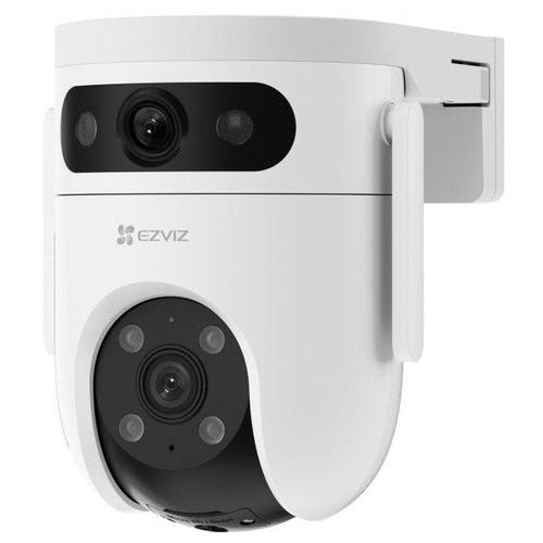 Camera supraveghere cu lentila duala IP WiFi PT EZVIZ CS-H9C-3MP(DL), 3 MP, 2.8-6 mm, 2.4 GHz, IR/lumina alba 30 m, sirena, auto-tracking, microfon si difuzor, slot card