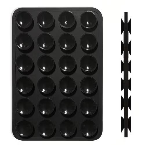Suport Silicon Duo Lemontti LEMSSDVTN cu ventuze pentru telefon (Negru) 1 Suport Silicon Duo Lemontti LEMSSDVTN cu ventuze pentru telefon (Negru)