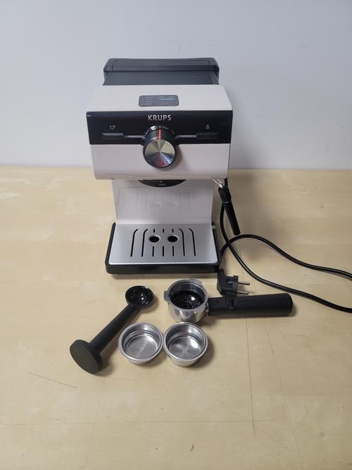 Espressor manual Krups Authentic C40 XP381B10, 15 bari, rezervor apa detasabil 2 L, duza spumare lapte, functie apa fierbinte, oprire automata (Gri)