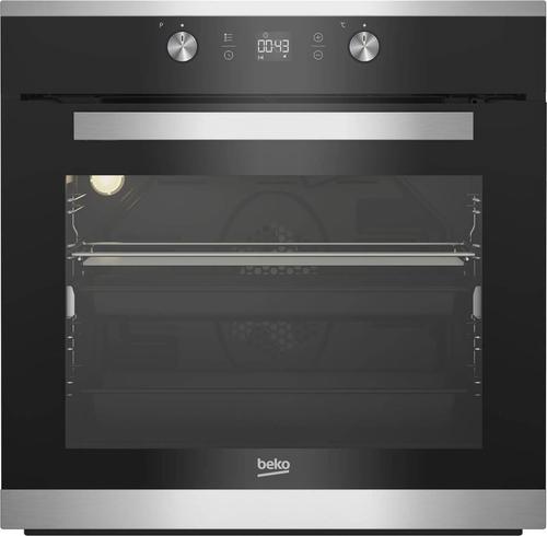 Cuptor incorporabil Beko BIM15300XPS, 71 l, Electric, 7 Functii, Autocuratare pirolitica, Grill, 3D Cooking, Ventilare Eco, Clasa A+ (Negru/Inox)