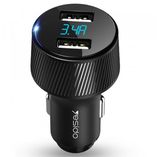 Incarcator Auto Yesido Y31 Display, 18W, 3A, 2 x USB-A (Negru) 1 Incarcator Auto Yesido Y31 Display, 18W, 3A, 2 x USB-A (Negru)
