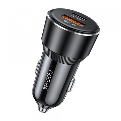 Incarcator Auto Yesido Y64, 50W, 3A, 1 x USB-A - 1 x USB-C (Negru) 1 Incarcator Auto Yesido Y64, 50W, 3A, 1 x USB-A - 1 x USB-C (Negru)