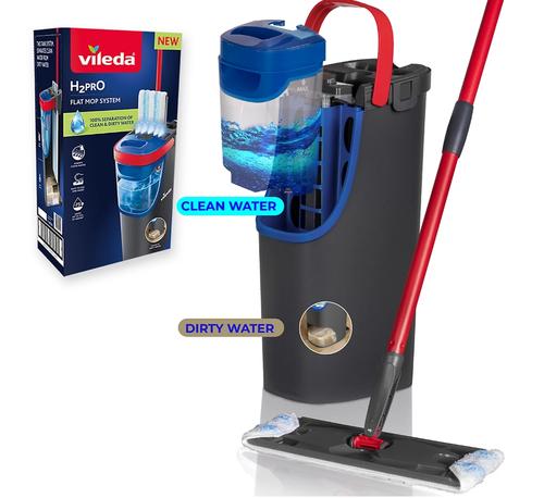 Sistem de curatenie cu mop Vileda H2PrO, 1.2 l (Albastru/Gri) 1 Sistem de curatenie cu mop Vileda H2PrO, 1.2 l (Albastru/Gri)