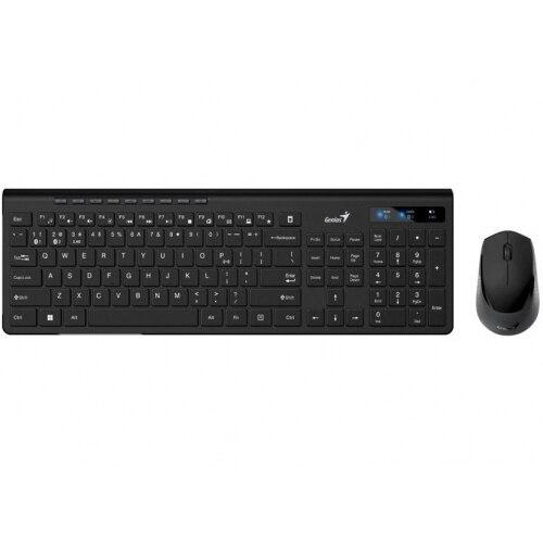 Kit Tastatura si Mouse Wireless Genius SlimStar 8230, 104 taste, 1200 dpi, 3 butoane, BT5.3 + 2.4G, USB (Negru) 1 Kit Tastatura si Mouse Wireless Genius SlimStar 8230, 104 taste, 1200 dpi, 3 butoane, BT5.3 + 2.4G, USB (Negru)