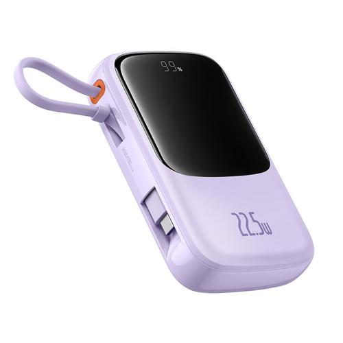 Acumulator extern Baseus QPow Pro+ 10000mAh, 22.5W, Lightning, 2xType-C, USB, cablu USB-C (Mov) 1 Acumulator extern Baseus QPow Pro+ 10000mAh, 22.5W, Lightning, 2xType-C, USB, cablu USB-C (Mov)