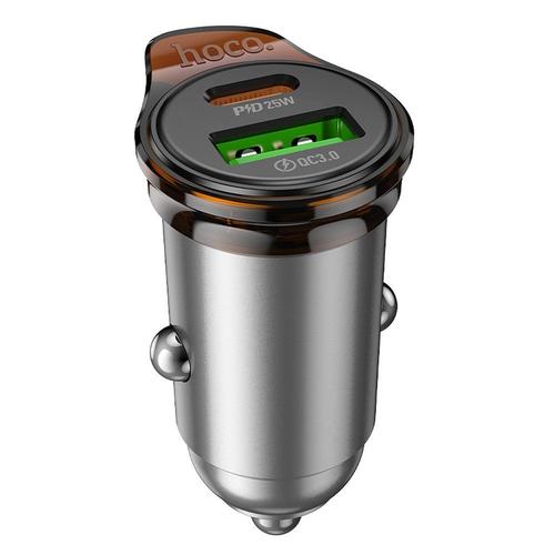 Incarcator Auto HOCO NZ16A, 43W, 3A, 1 x USB-A - 1 x USB-C, Gri 1 Incarcator Auto HOCO NZ16A, 43W, 3A, 1 x USB-A - 1 x USB-C, Gri