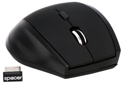 Mouse Spacer SPMO-291, Wireless (Negru)