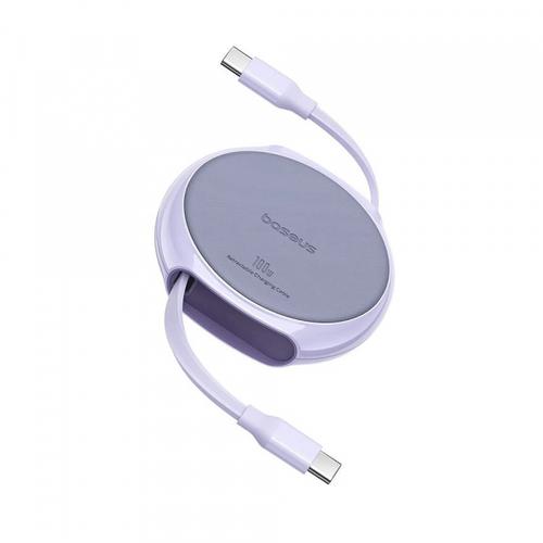 Cablu Date si Incarcare USB-C - USB-C Baseus Pathfinder Retractable  P10368400511-00, 100W, 1m, Mov