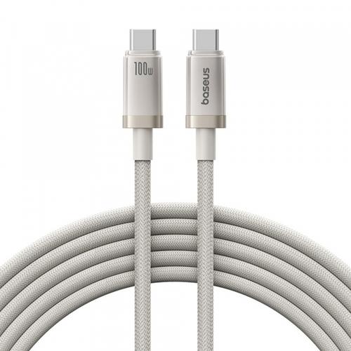 Cablu Date si Incarcare USB-C - USB-C Baseus Titanium P10378100G21-01, 100W, 2m, Auriu