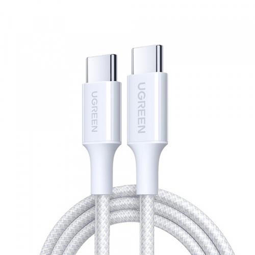 Cablu Date si Incarcare USB-C - USB-C UGREEN L501, 60W, 1m, Alb