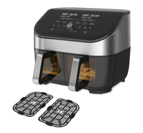 Friteuza cu aer cald fara ulei Instant Vortex Plus 8 Dual SS, Clear Cook Ecran digital, Doua Cosuri detasabile, 6 functii de gatire, Capacitate 7.6 litri, 1700 W (Negru/Gri) 1 Friteuza cu aer cald fara ulei Instant Vortex Plus 8 Dual SS, Clear Cook Ecran digital, Doua Cosuri detasabile, 6 functii de gatire, Capacitate 7.6 litri, 1700 W (Negru/Gri)