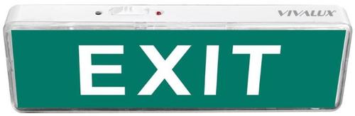 Lampa Led Exit Vivalux, 3W, IP20, autonomie baterie 3.5-7 ore, baterie 3.7V 1000mAH, timp de incarcare 24 ore, lumina rece(6500K) 30 lumeni, 230 V