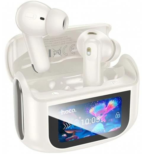 Casti True Wireless HOCO EQ21, Bluetooth, ANC, Alb