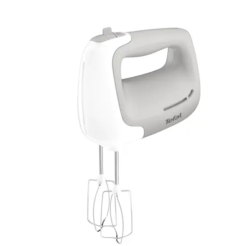Mixer de mana TEFAL Prep'Mix HT450B38, 450W, 5 trepte viteza, functie Turbo, set 2 teluri, 2 carlige, alb&gri 1 Mixer de mana TEFAL Prep'Mix HT450B38, 450W, 5 trepte viteza, functie Turbo, set 2 teluri, 2 carlige, alb&gri