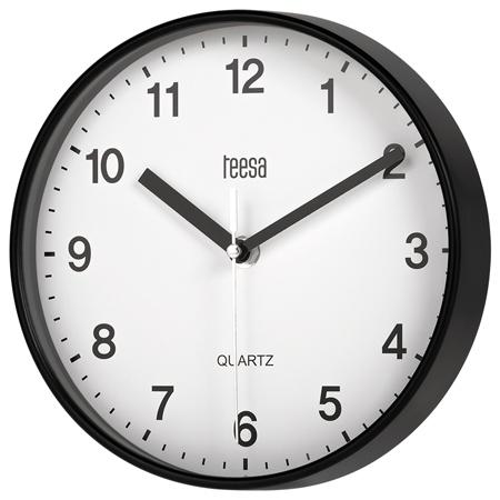 Ceas de perete Teesa TSA0038B, 20 cm (Negru/Alb)