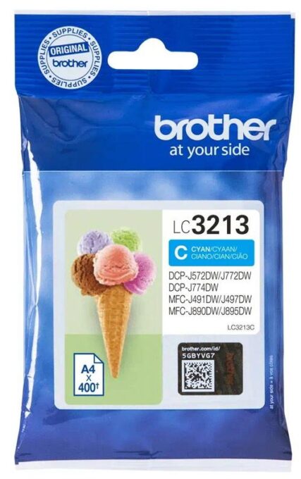 Cartus cerneala Brother LC3213C, 400 pagini (Cyan)