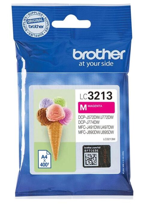 Cartus cerneala Brother LC3213M, 400 pagini (Magneta)