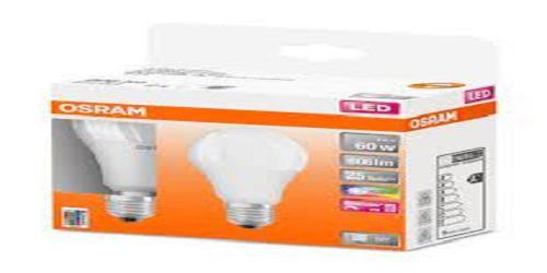 Set 2 becuri LED RGBW cu telecomanda Osram Star, dimabil, E27, 9W (60W), 806 lm, lumina alba si colorata