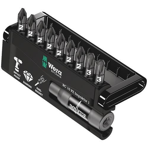 Set de biti Bit-Check 10 PZ Impaktor 2, 10 bucati, Wera 1 Set de biti Bit-Check 10 PZ Impaktor 2, 10 bucati, Wera