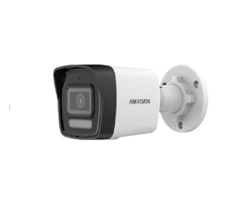 Camera de supraveghere IP exterior Hikvision Hybrid Light DS-2CD1043G2-LIU, 4 MP, IR/lumina alba 30 m, 2.8 mm, microfon, PoE