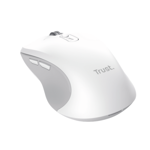 Mouse Trust Ferro Hyperscroll, Wireless 2.4Ghz, Bluetooth, USB (Alb/Gri)