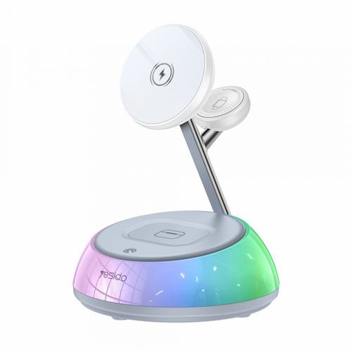 Incarcator Retea Wireless Yesido DS31 3in1, 15W, 1.67A (Alb) 1 Incarcator Retea Wireless Yesido DS31 3in1, 15W, 1.67A (Alb)