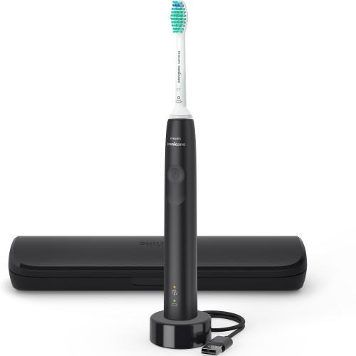 Periuta de dinti sonica electrica Philips Sonicare Seria 3100 HX3673/14, 31000 miscari/minut, 1 mod de curatare, senzor presiune, functia BrushSync, 1 cap de periere, Negru 1 Periuta de dinti sonica electrica Philips Sonicare Seria 3100 HX3673/14, 31000 miscari/minut, 1 mod de curatare, senzor presiune, functia BrushSync, 1 cap de periere, Negru