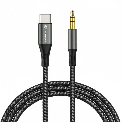 Cablu Audio Techsuit AC16 NexaSound, USB-C - 3.5mm, 1m (Gri)
