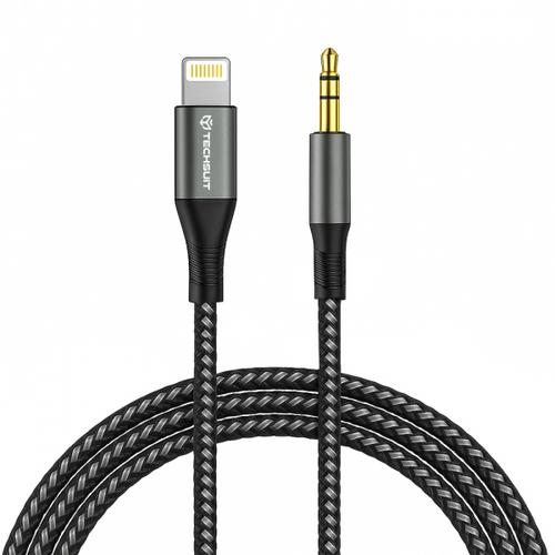Cablu Audio Techsuit AC17 NexaSound, Lightning - 3.5mm, 1m (Gri)