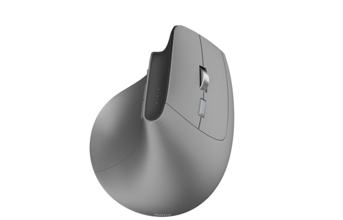 Mouse vertical Hama EWM-700R, Ergonomic, Wireless 2.4Ghz, Bluetooth, 2400DPI, iluminare RGB (Gri)