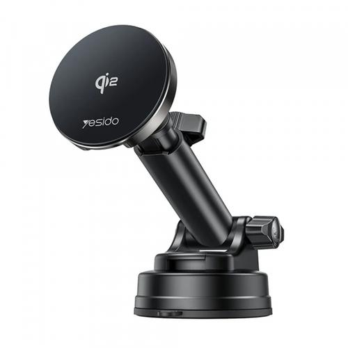 Suport si Incarcator Auto Wireless Yesido DS30, 15W, 1.67A (Negru)