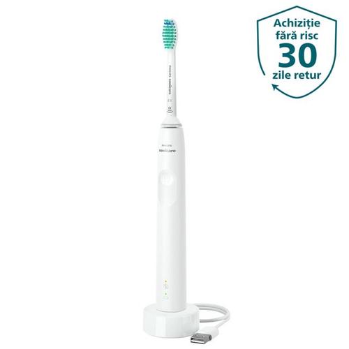 Periuta de dinti electrica Philips Sonicare 3100, senzor presiune, smart timer, Alb 1 Periuta de dinti electrica Philips Sonicare 3100, senzor presiune, smart timer, Alb
