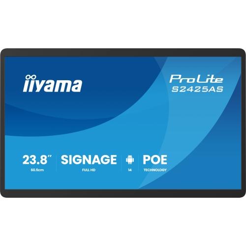 Ecran Profesional IPS LED Iiyama 23.8inch S2425AS-B1P, Full HD (1920 x 1080), Boxe (Negru)