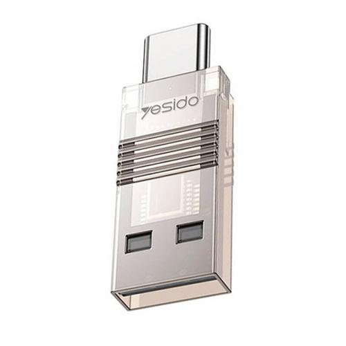 Cititor Card USB / USB-C Yesido GS21, microSD (Transparent)