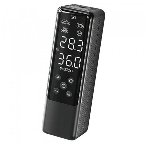 Compresor Auto Yesido VC05, 50 W, Iluminare LED 100 lm, Ecran digital (Negru)