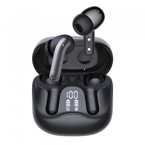 Casti True Wireless Techsuit CW5 EchoFit Pro, Bluetooth, ANC, MultiPoint, Negru