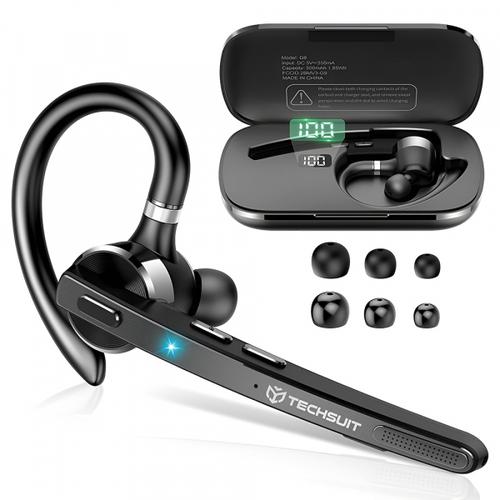 Casca Bluetooth Techsuit G9 TalkZen, A2DP, Negru