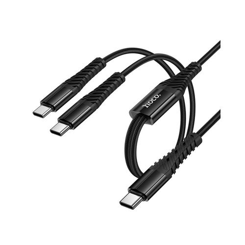 Cablu Incarcare HOCO X123, USB-C - 2 x USB-C , 10W, 1m (Negru)