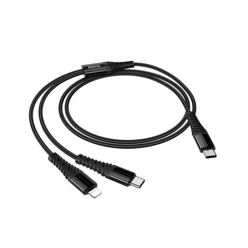 Cablu Incarcare HOCO X123, USB-C - Lightning / USB-C, 10W, 1m (Negru)