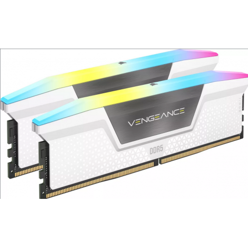Memorii Corsair Vengeance RGB White Intel XMP 3.0, 32GB, DDR5-6000MHz, CL30, Dual Channel