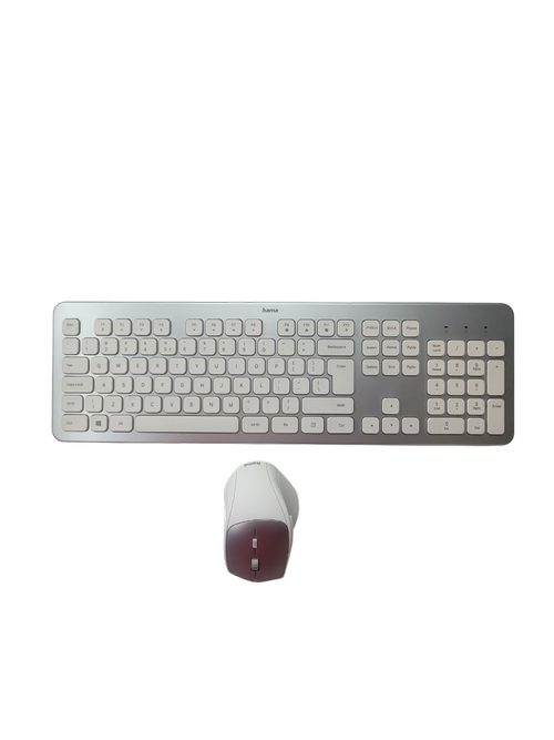 Kit Tastatura + Mouse Hama KMW-700, Wireless, USB (Gri/Alb)