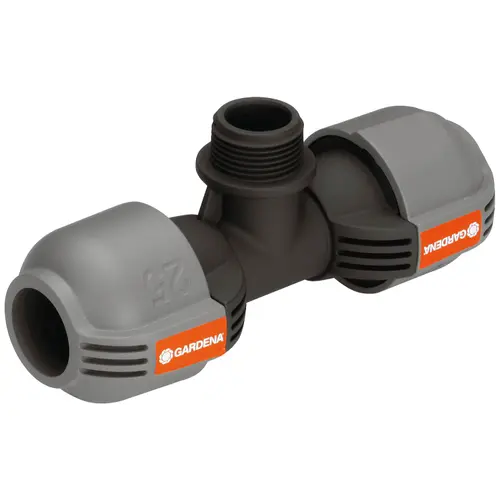 Conector Gardena in forma de T pentru conducta, 25 mm, Filet exterior 1/2inch 1 Conector Gardena in forma de T pentru conducta, 25 mm, Filet exterior 1/2inch