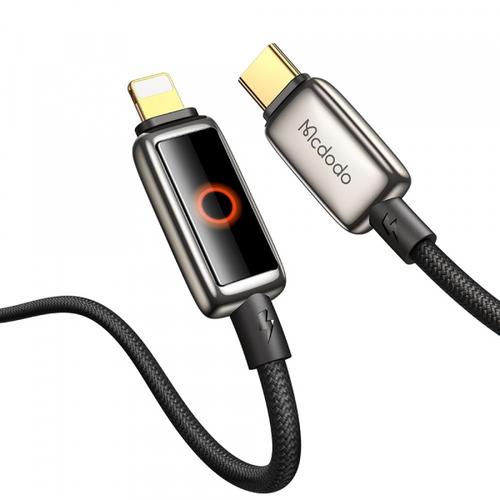 Cablu Date/Incarcare McDodo CA-6670 Auto Power Off, USB-C - Lightning, 36W, 1.2m (Negru)