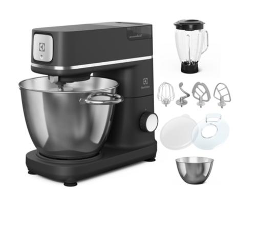 Robot de bucatarie Electrolux Kitchen Assistent Machine E6KM1-8BPT, 1200 W, Capacitate boluri 6/4 L, 10 Viteze + Pulse (Negru)