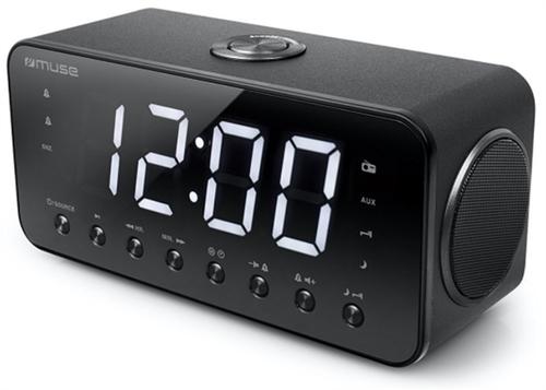Radio cu ceas Muse M-192 CR, portabil, LED, Dual Alarm (Negru)