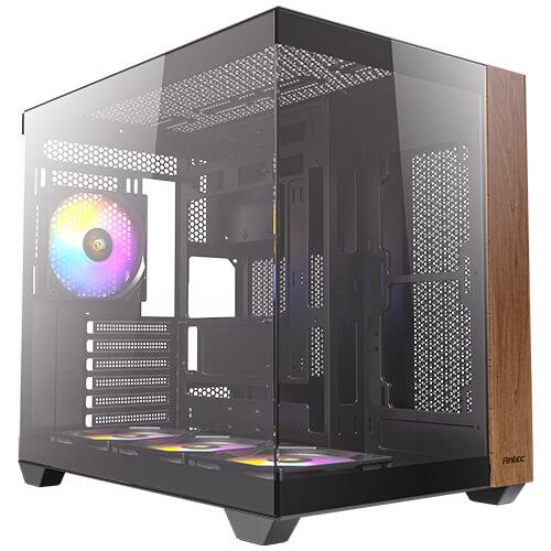 Carcasa Antec CX800 Wood, iluminare ARGB, Middle Tower, Fara sursa (Negru)
