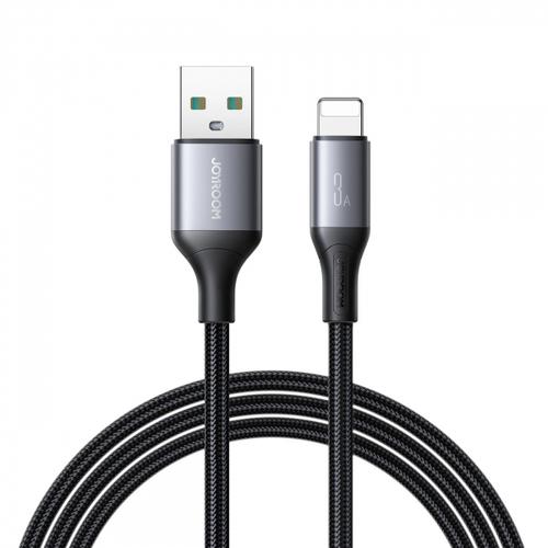 Cablu Date/Incarcare Joyroom S-A28 Flash, USB-A - Lightning, 18W, 2m (Negru)
